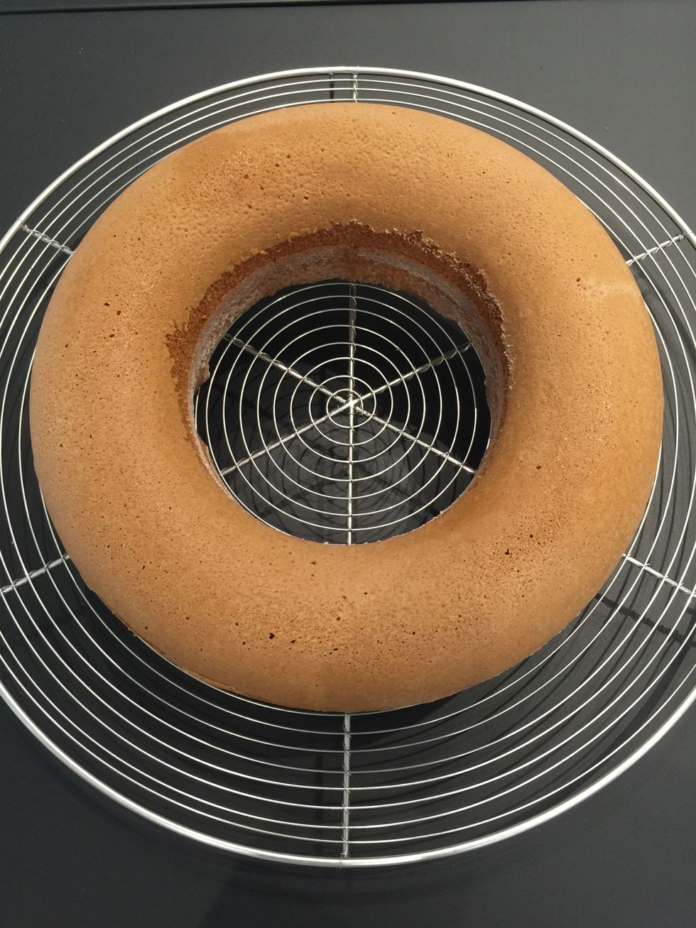 Out from the oven. Let it cool and refrigerate for 2 hrs. It will b easier to slice.