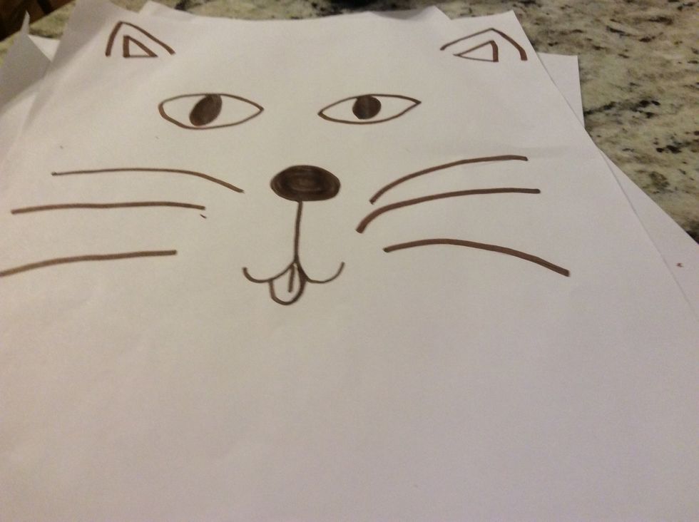 Out line it with brown or black marker.