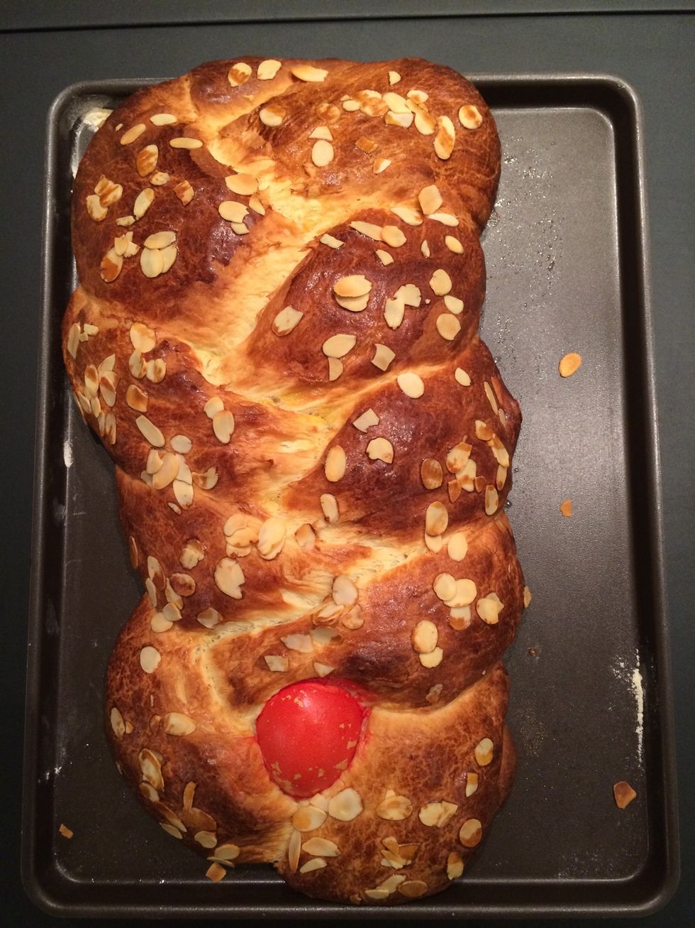 Out of the oven. Leave to cool