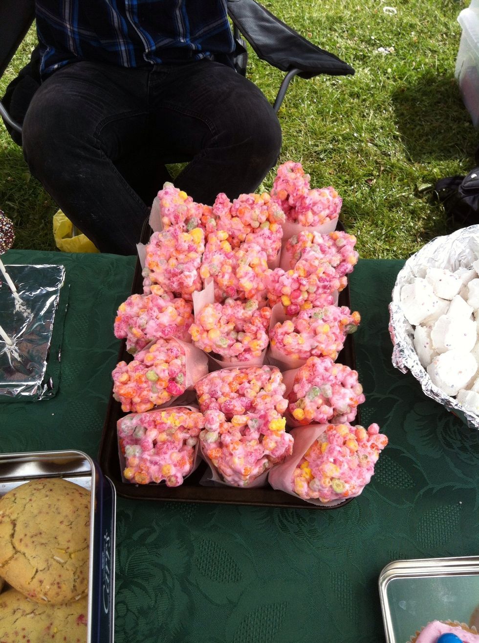 Out on the stall, ready to be eaten.