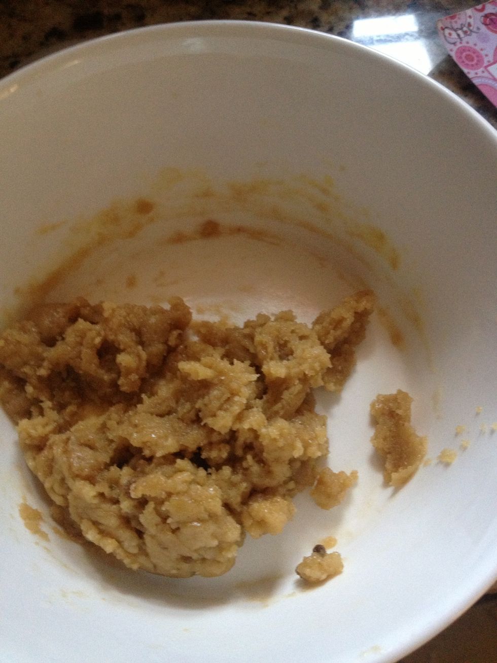 out the flour in and mix