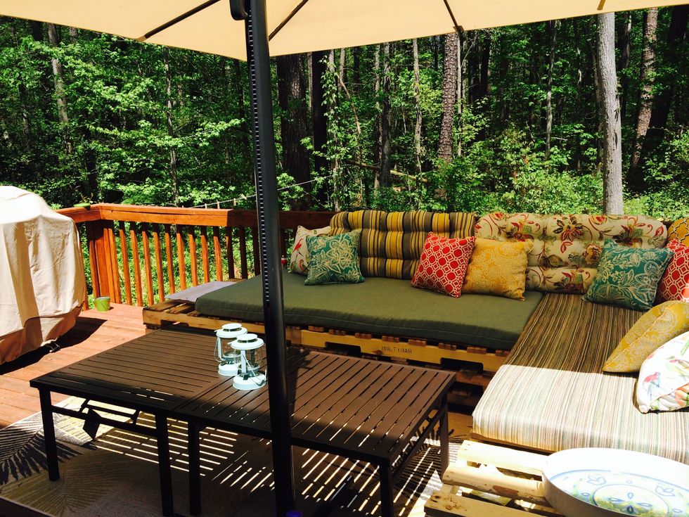 Outdoor deck retreat complete. To happy times with friends and family!