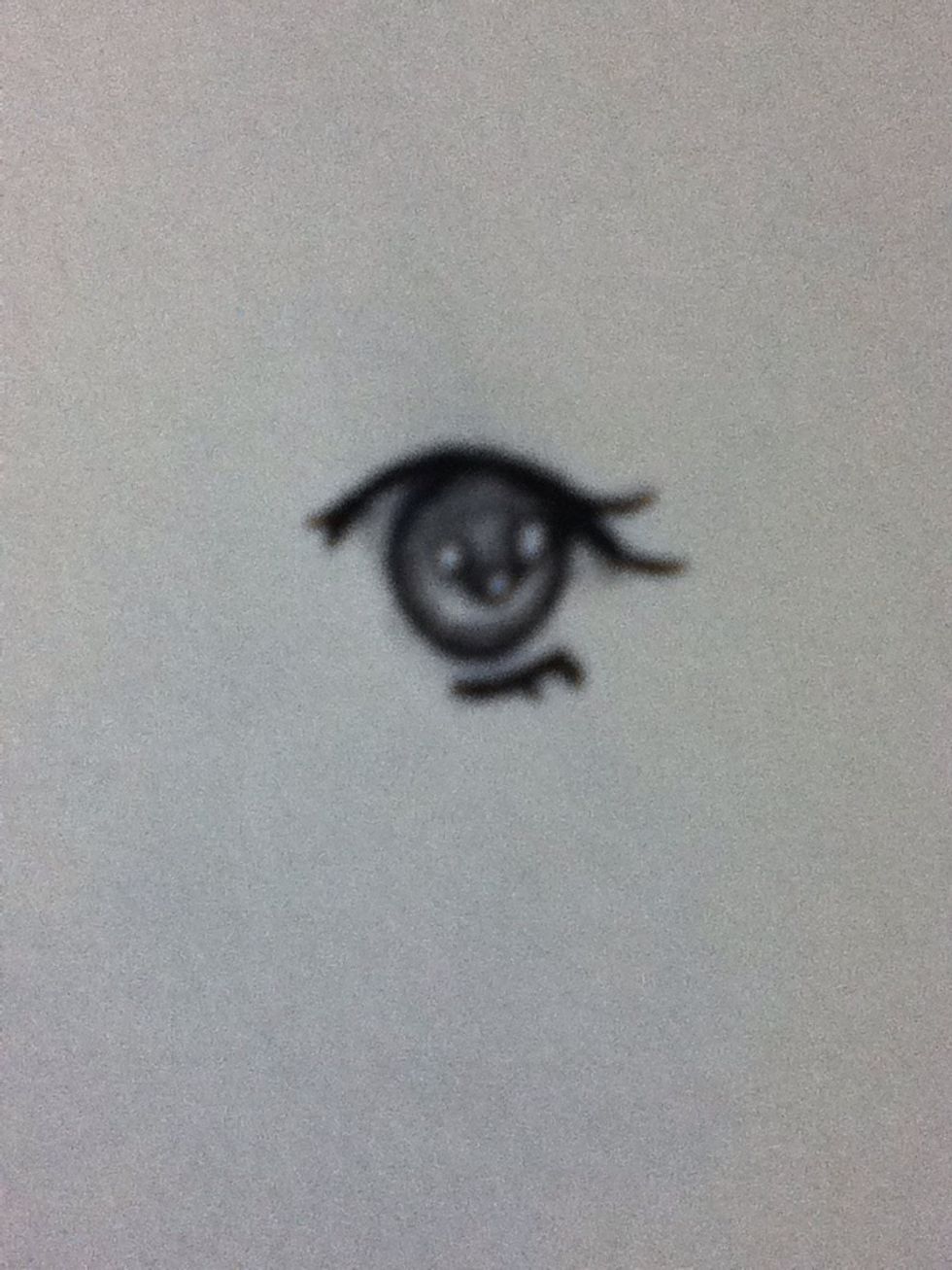 Outline in black outliner pen