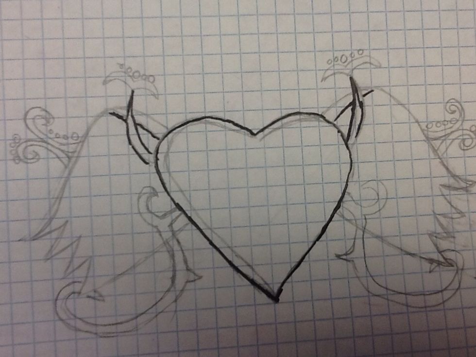 Outline in sharpie the parts I did
