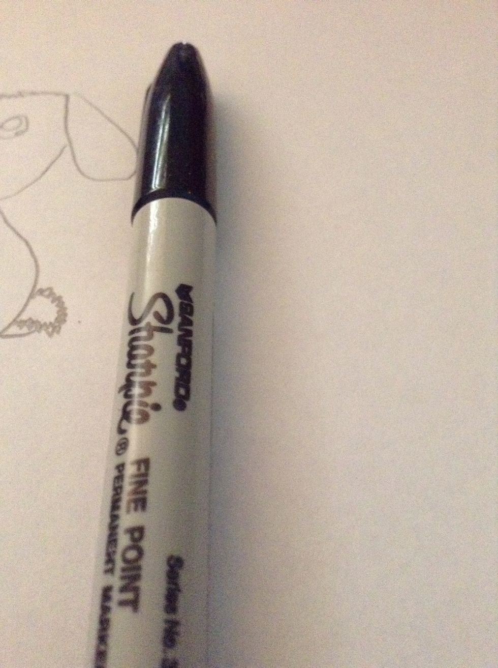 Outline it in sharpie.