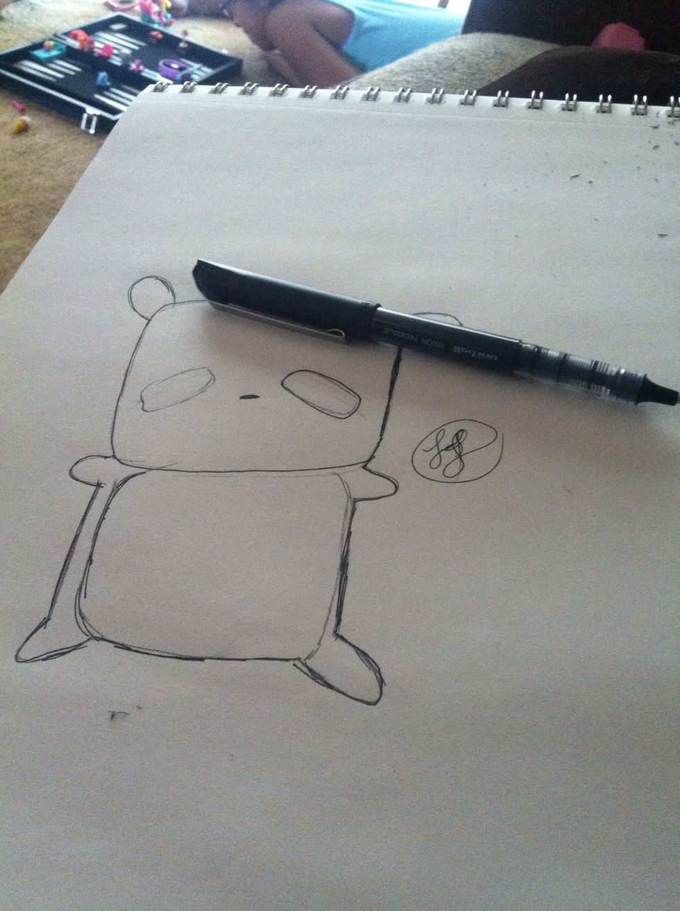 Outline it slightly with the pen