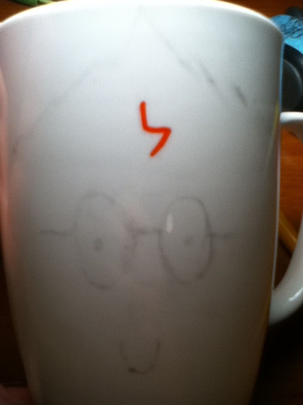 Outline scar with scar colored sharpie. My versions of scar colored is orangey-red