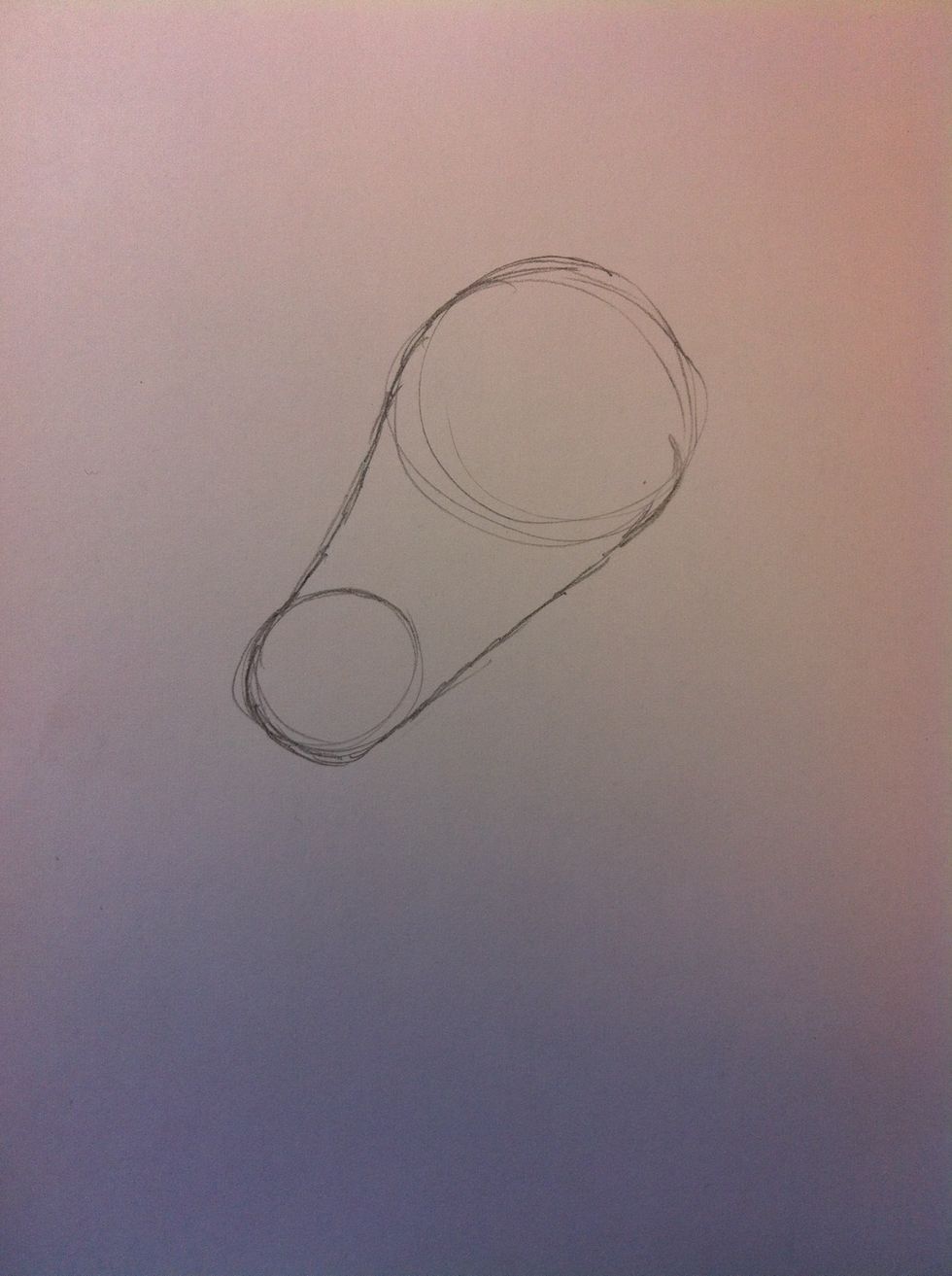 Outline that shapes to create what will look like a giraffe's head.