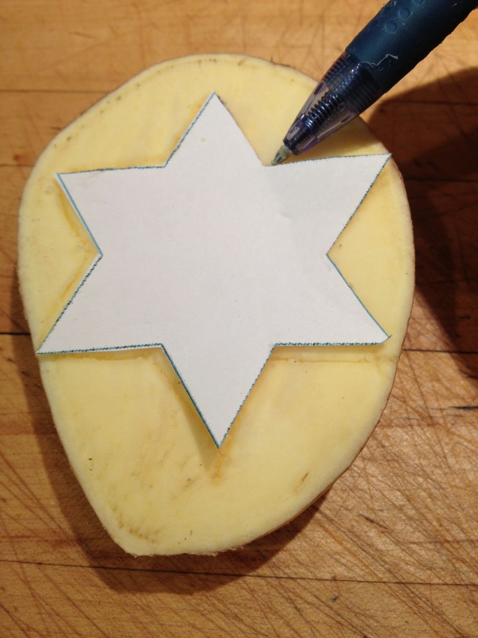 Outline the template with a pen.