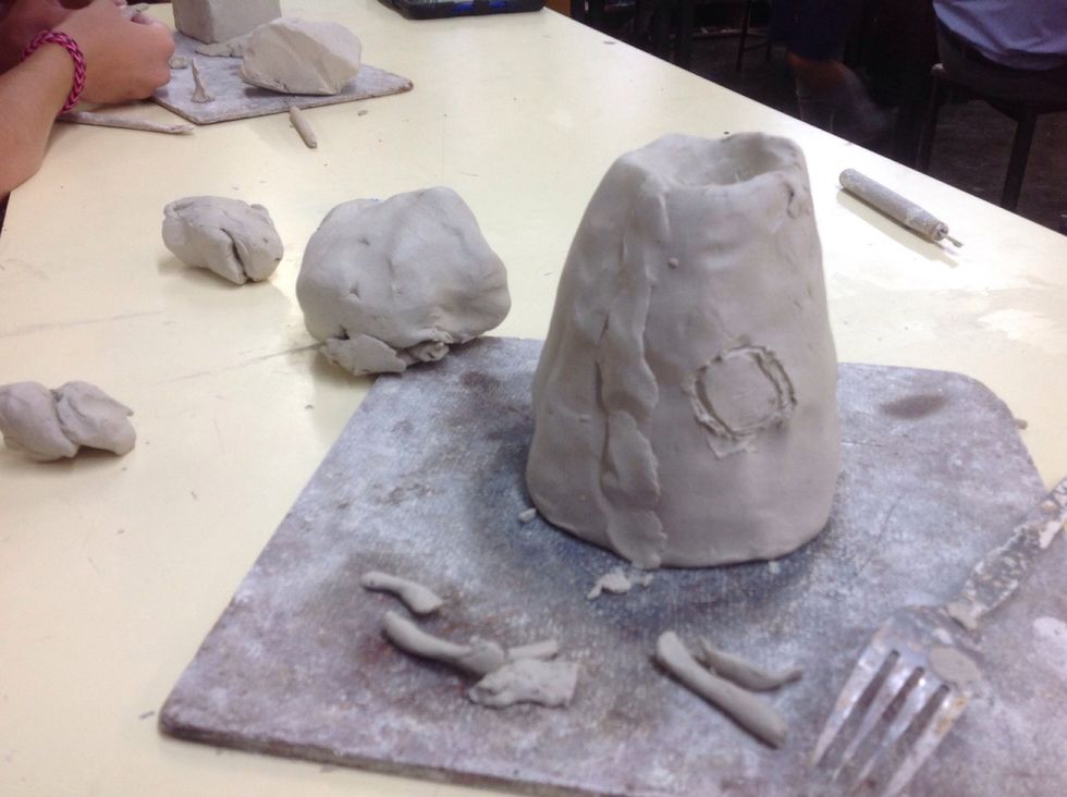 Outline where you want the dragon head to come out