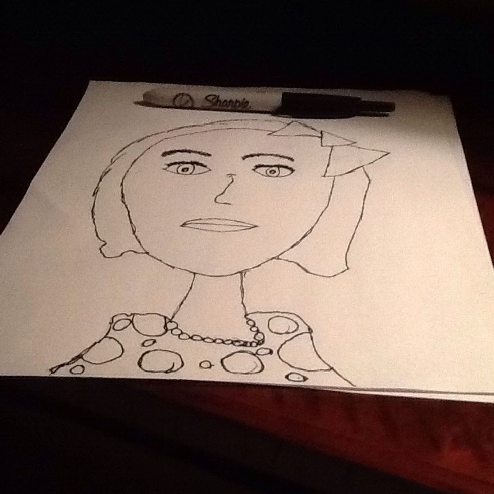 Outline with a Sharpie.