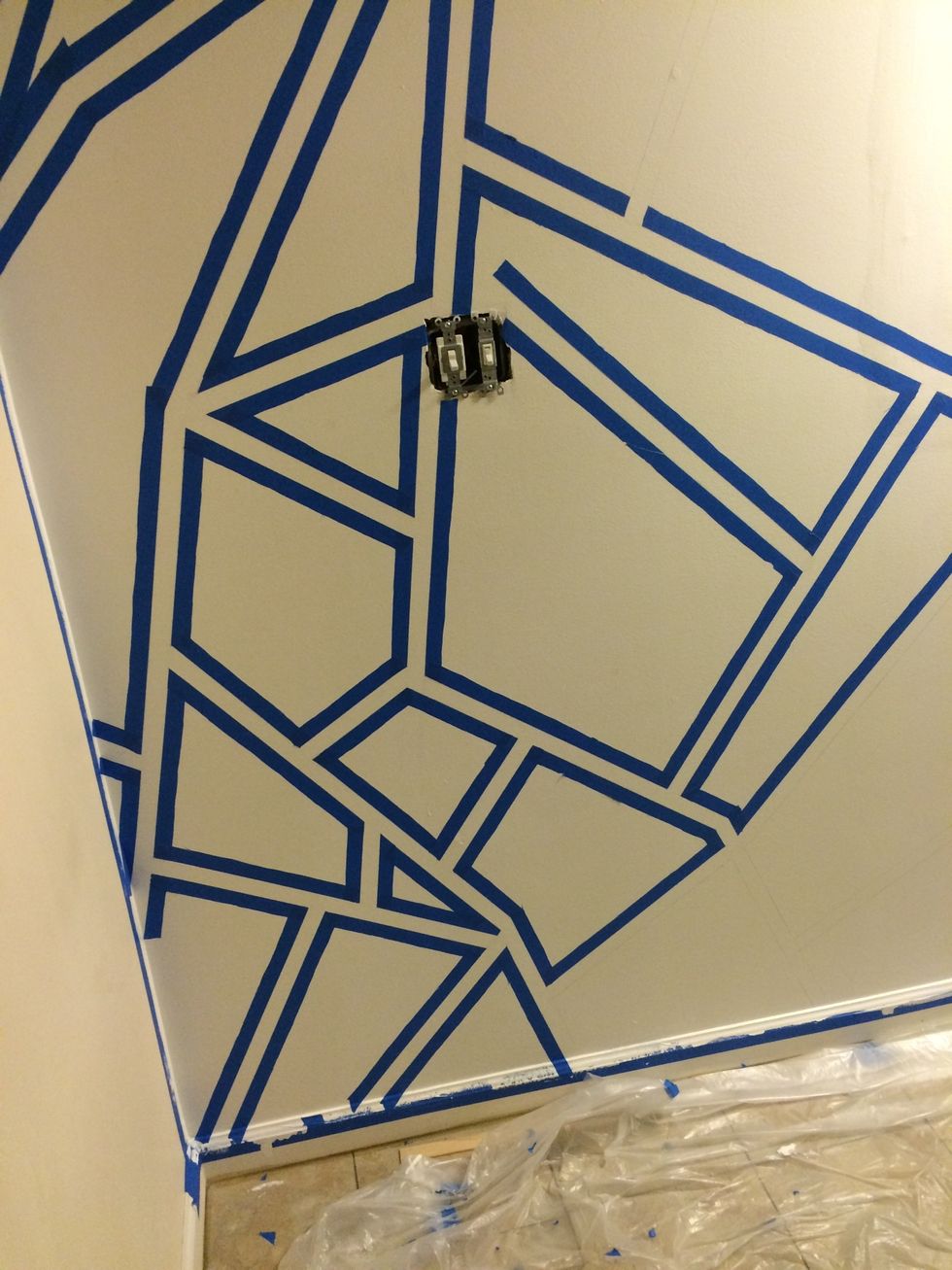 Outline your design with the blue tape (this could take some time \ud83d\ude29)