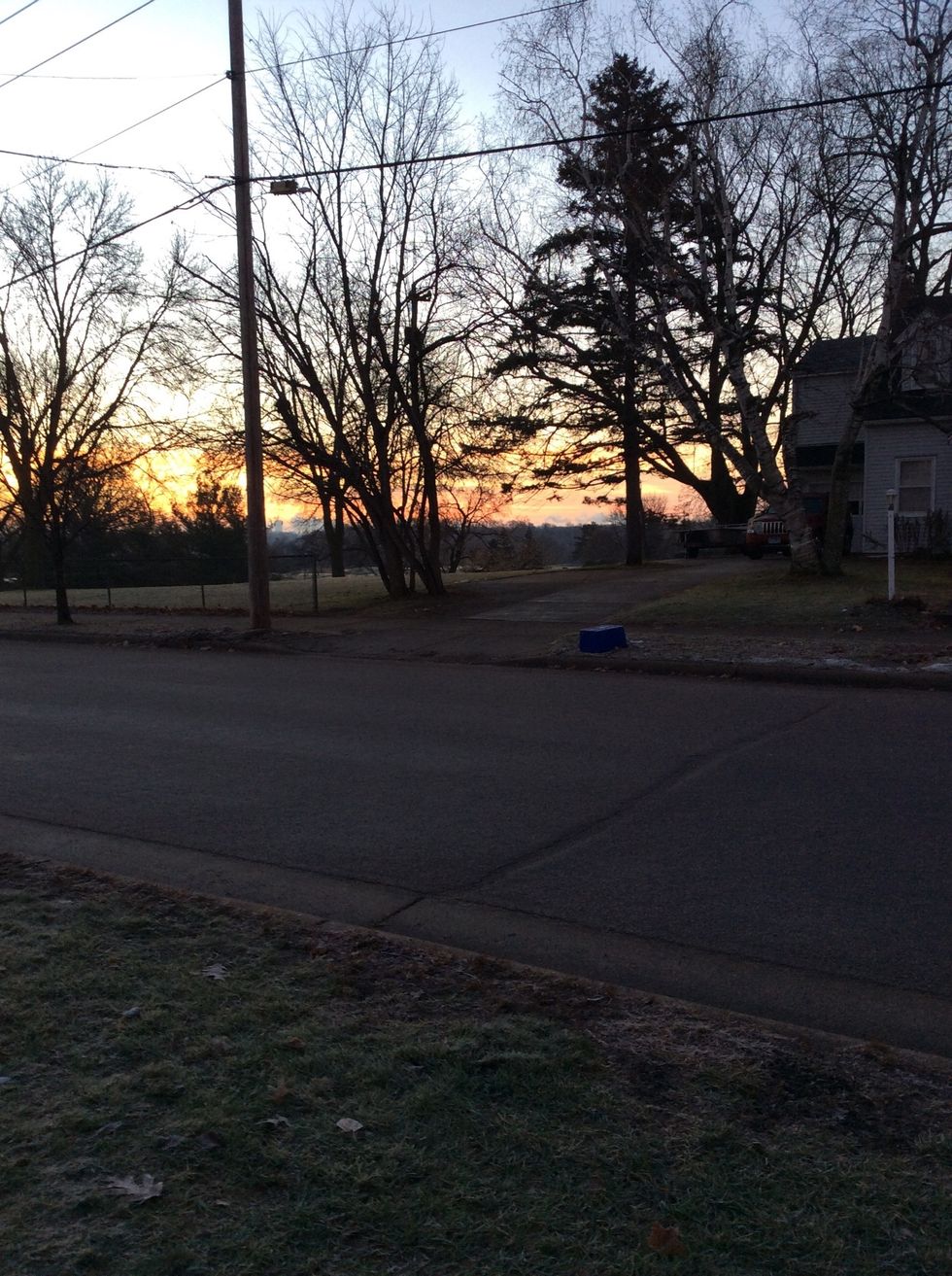 Outside in the morning