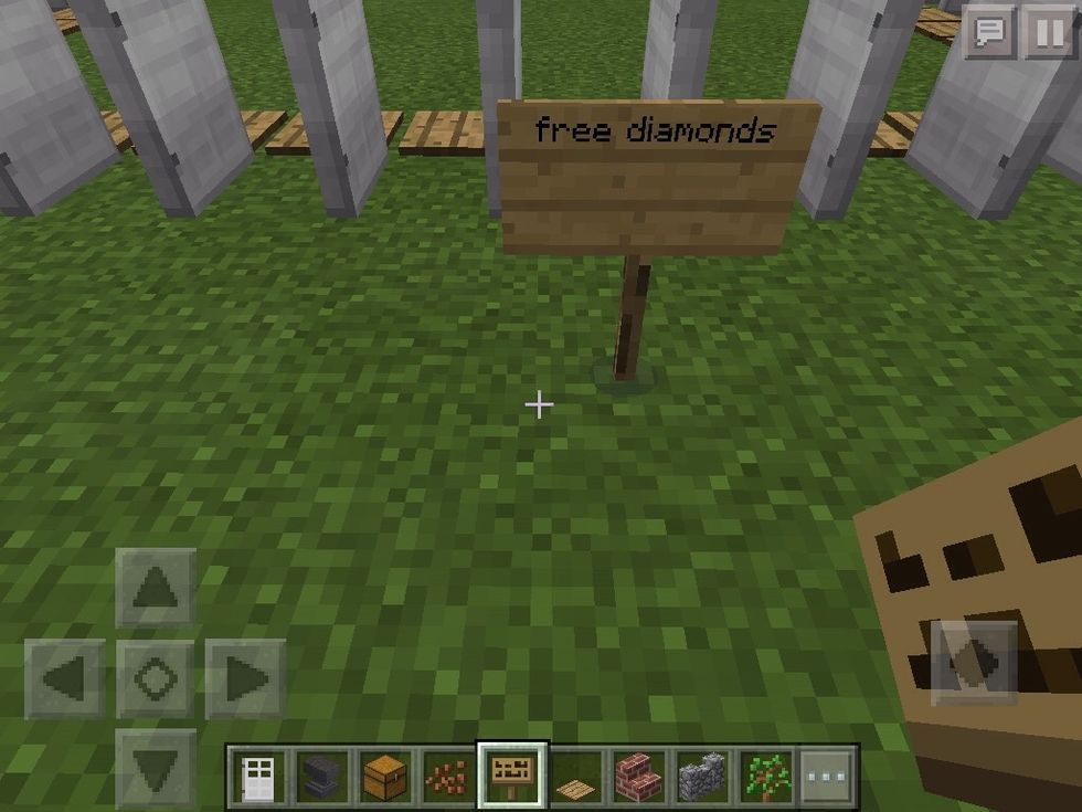 Outside put a sign saying free diamonds