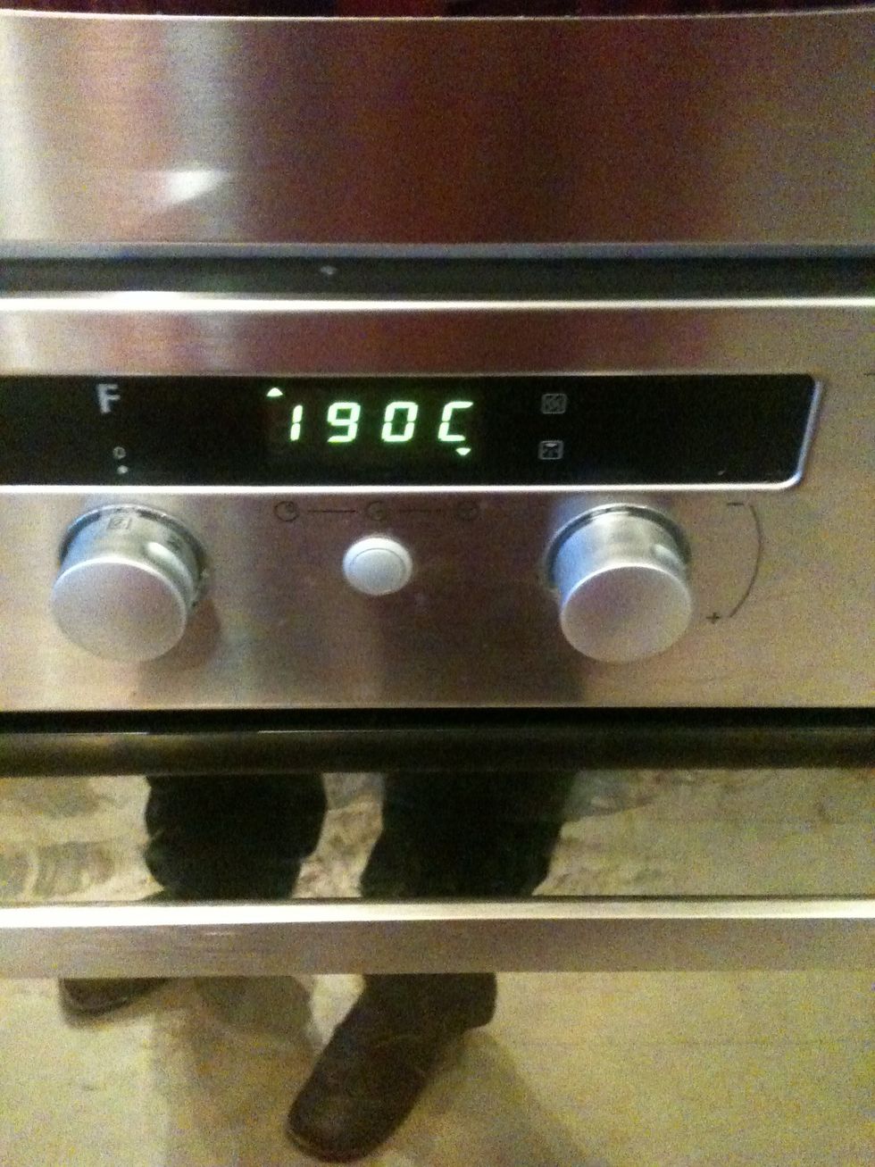 Oven to 190 degrees C
