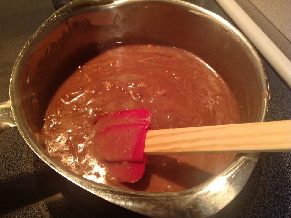 Over a low heat slowly melt and combine all the ingredients