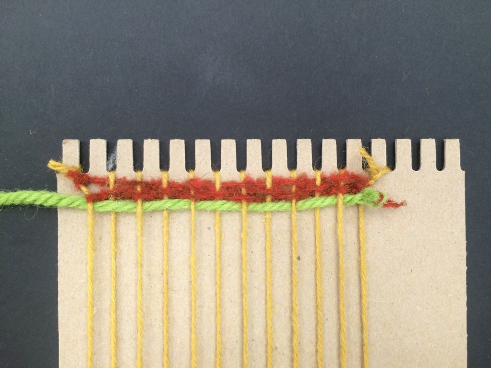 Over under over under... Keep going until you fill up the whole board.