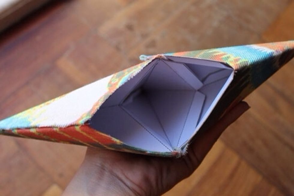 Overlap the outer edges of your star points and glue to secure.