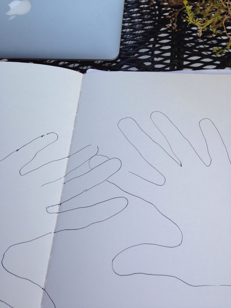 Overlapping your hands adds depth.