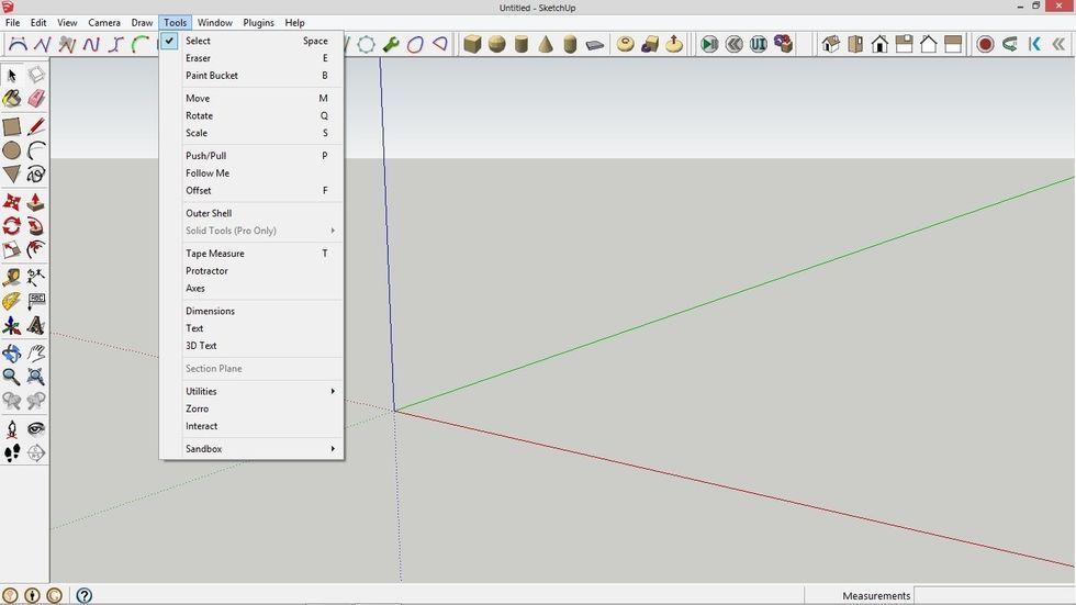 ''P'' is the shortcut for the PUSH/PULL TOOL.