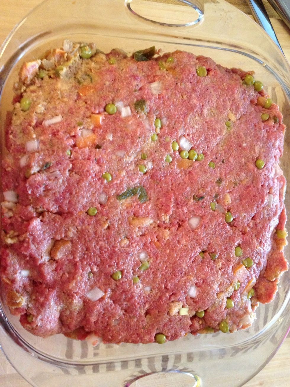 Pack mixture in pan. I used a 9x13 pan