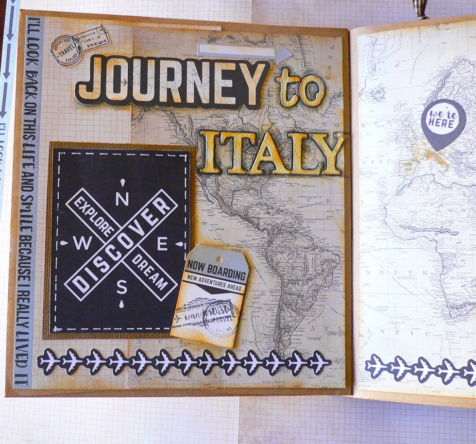 Page 1 - Papers - Just Landed - P2093 World Map , P2105 Passport, CT857 collectables, word dies Alphas,