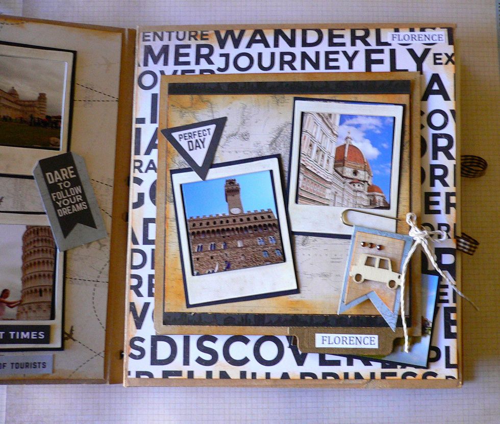 Page 8 - Papers - Just Landed - P2100 Big City , CT857 collectables, Sticker sheet SS314, Wooden flourish Travel FL576, Polaroid Frames EM431. card stock.