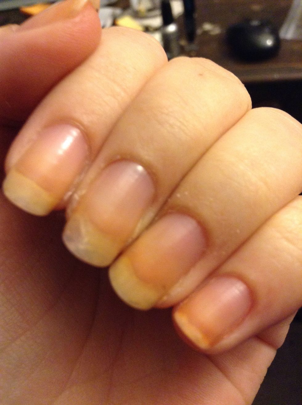 Paint a base coat. *ignore my wonky nail. It chipped weird.