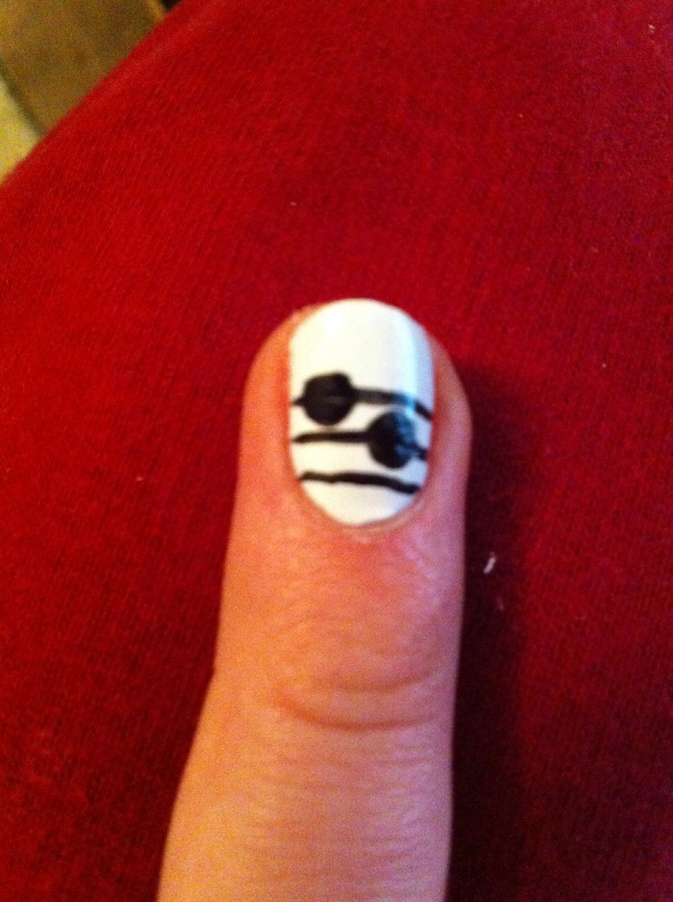 Paint a couple of large black dots on your lines