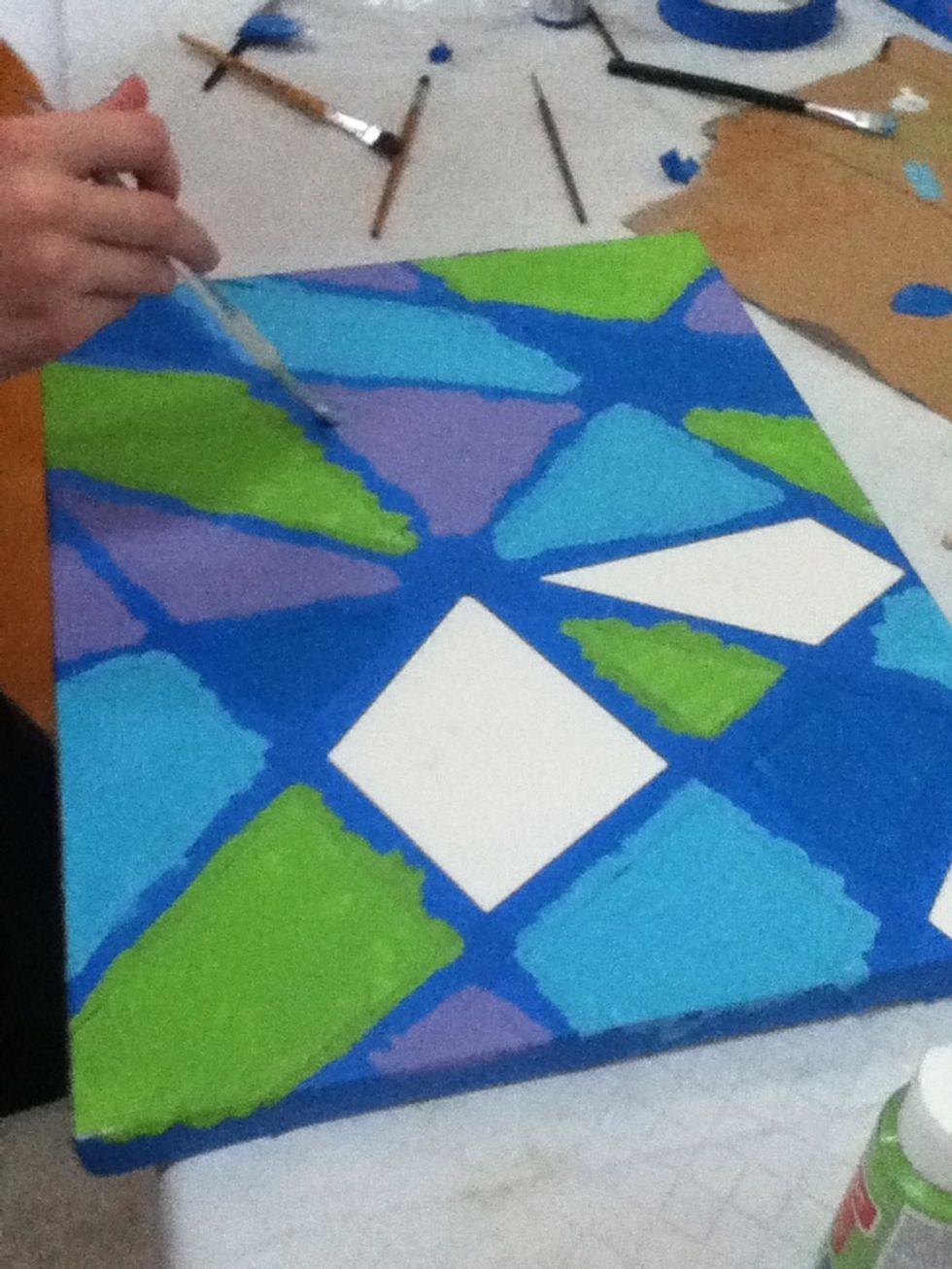 Paint all the squares and if you want you can leave one plain to write a message