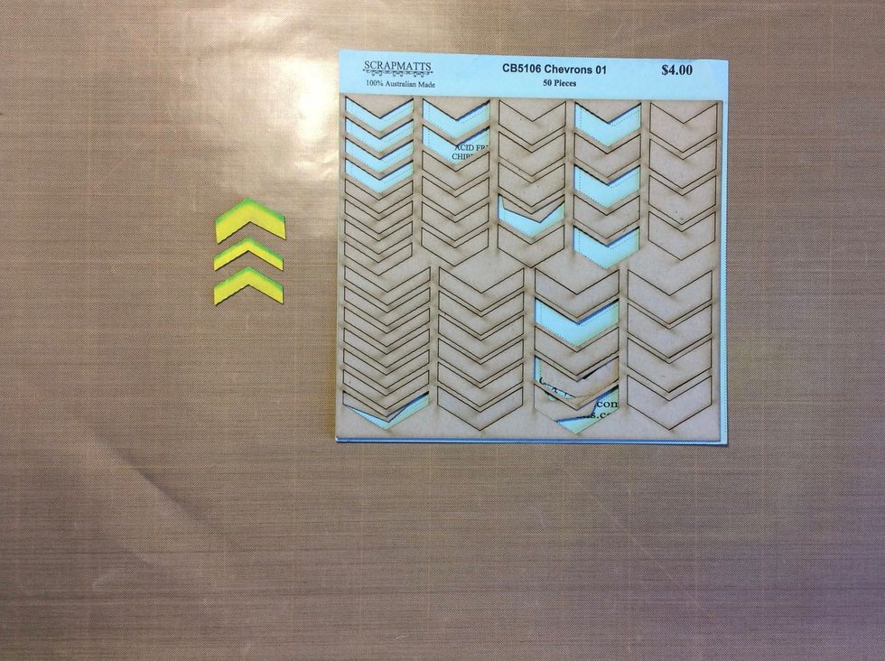 Paint and ink 3 chevrons from Scrapmatts pack CB5106
