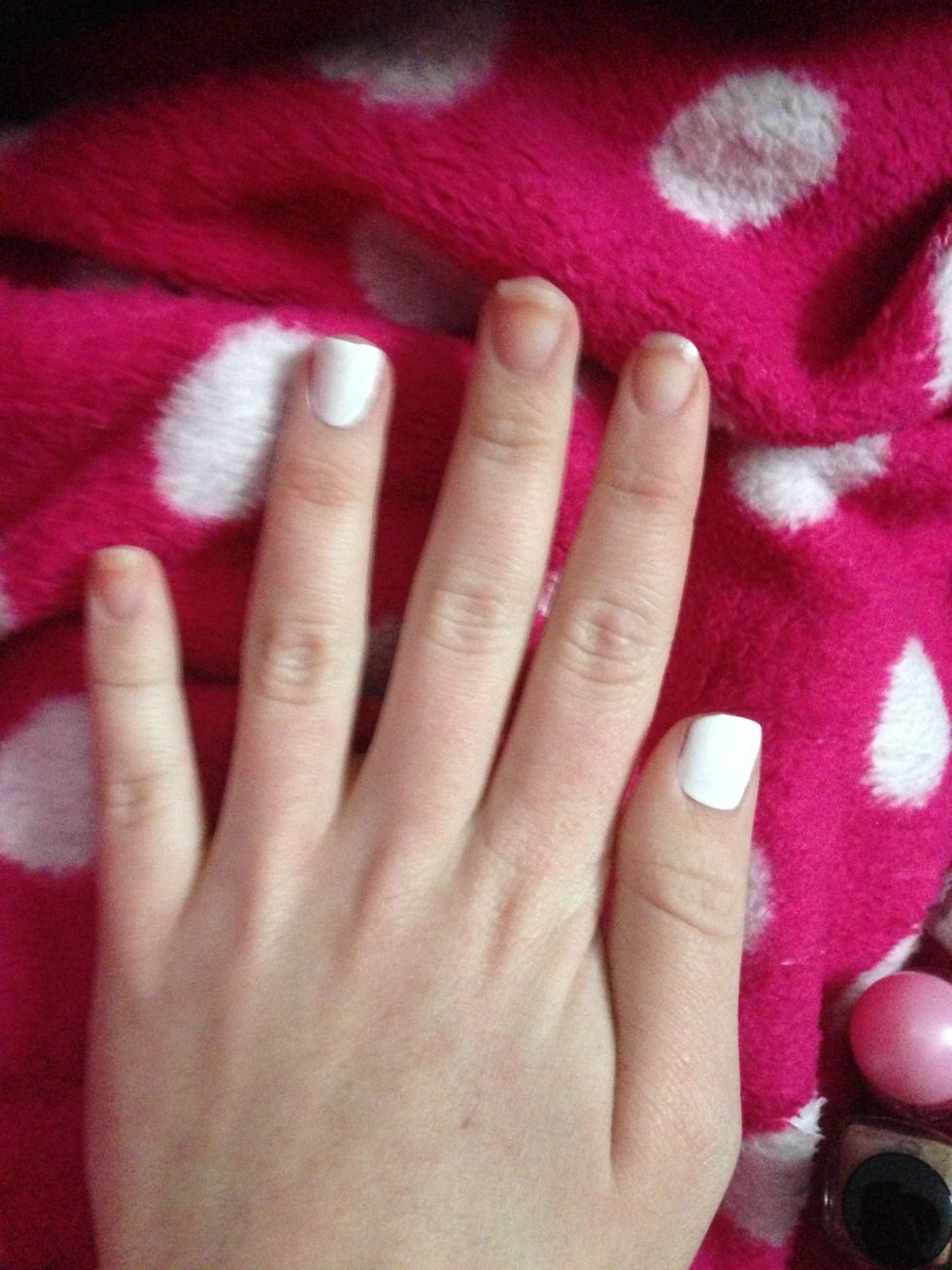 Paint any two nails white on both hands