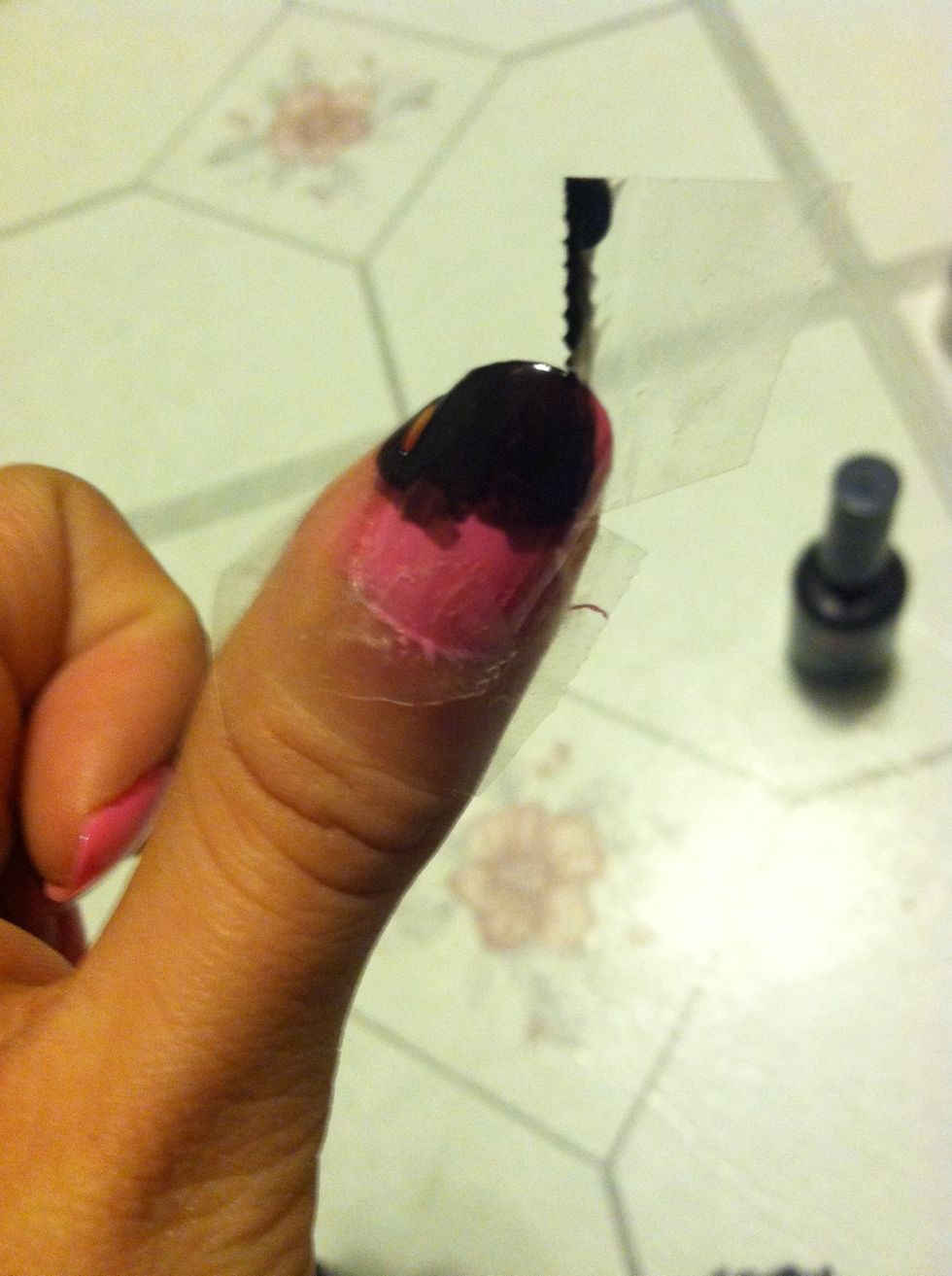 Paint black and wait for it to dry