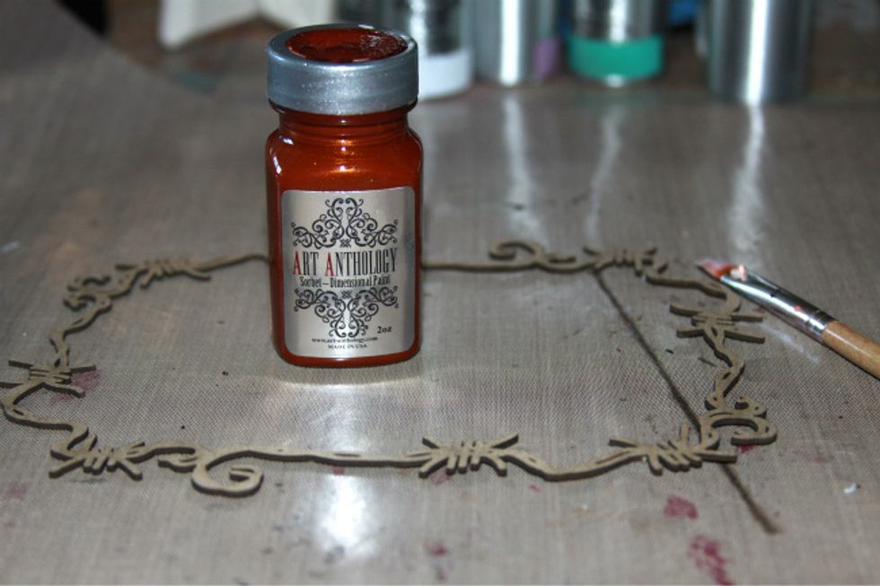 paint chipboard frame with Sorbet Kenyan Copper