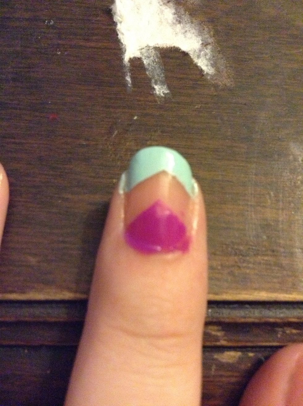 Paint either side a color, and immediately take off the tape.