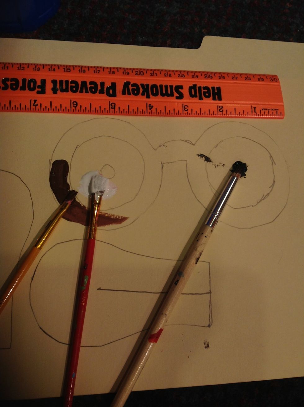 Paint glasses and cut out