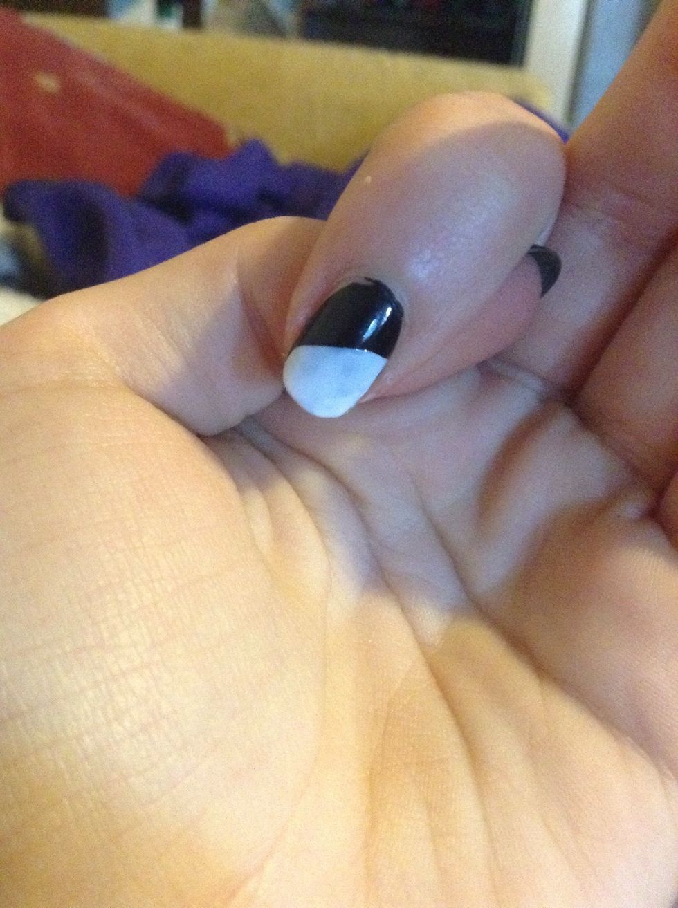 Paint half white