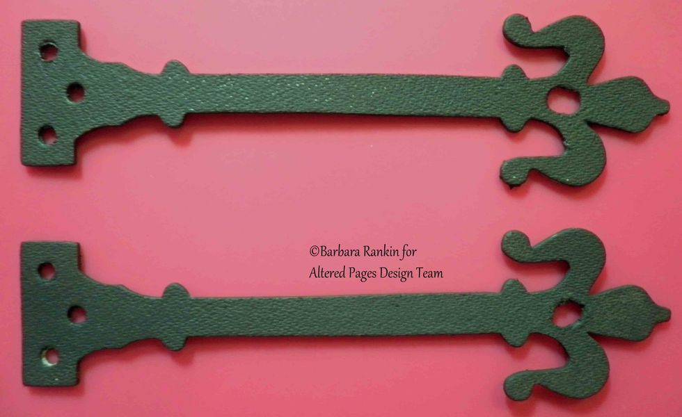 Paint hinges with black acrylic paint on both sides.