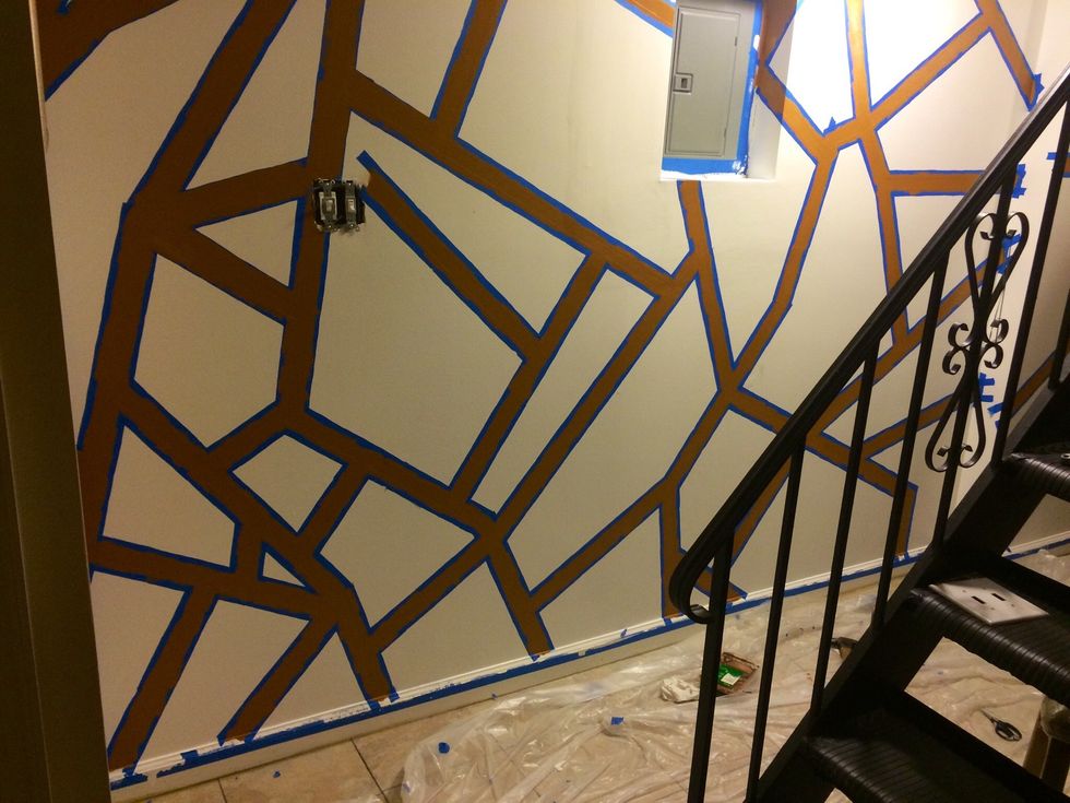 Paint inside the lines, I used Invitation Gold.