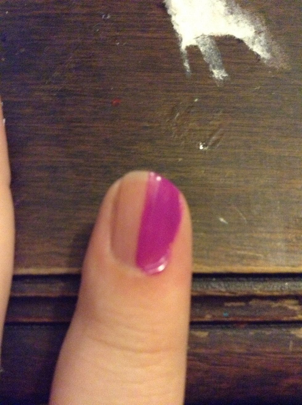 Paint it one color, and immediately take off the tape.