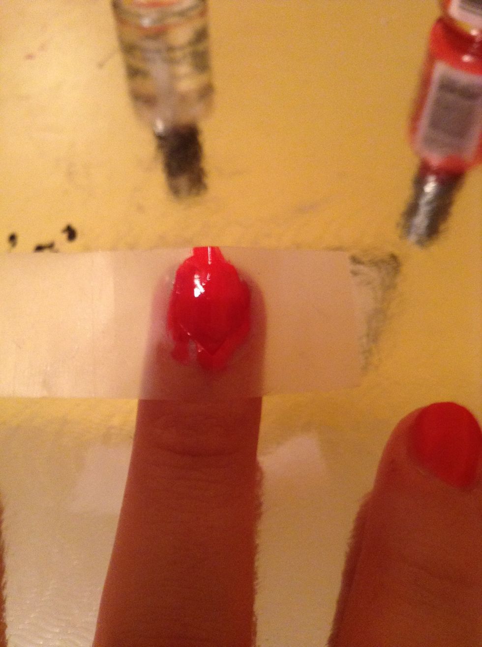 Paint it with the color the other nails are