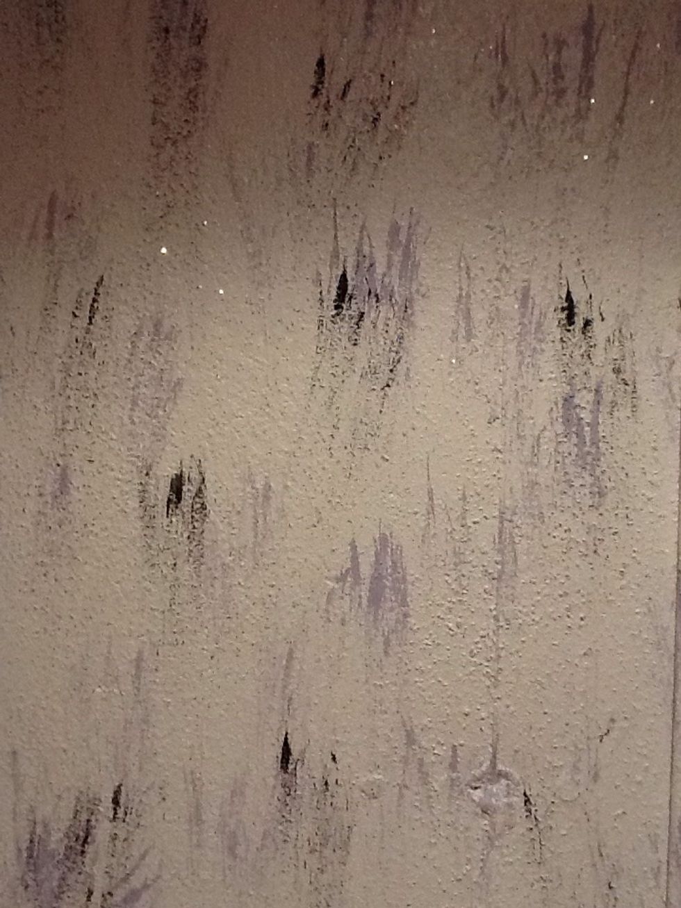 Paint job #1.. With GLITTER! Paint purchased at Walmart @ $12 per gal.