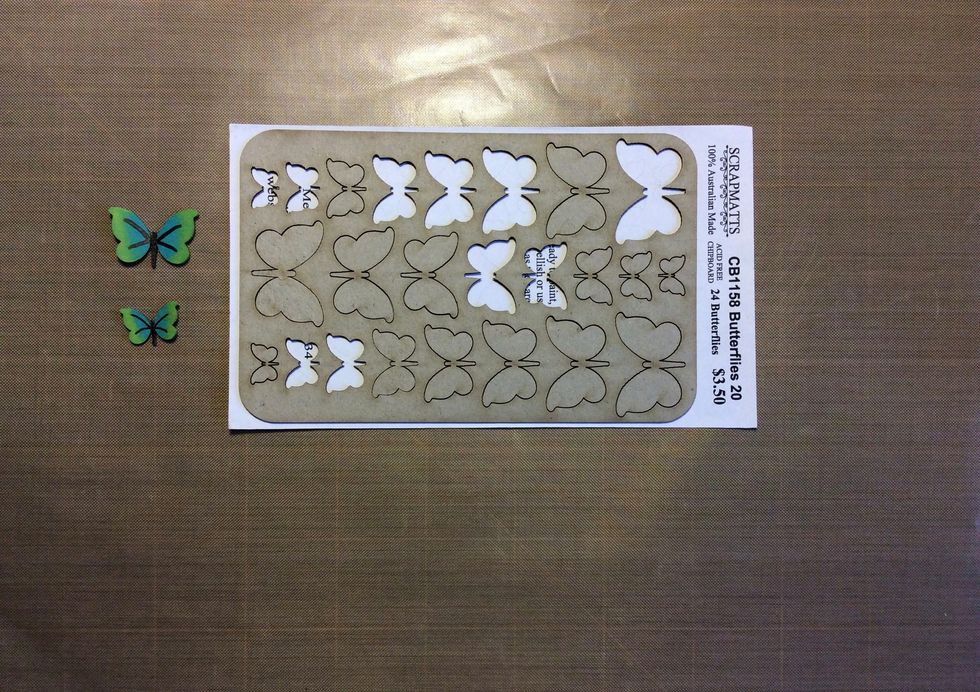 Paint or ink 2 butterflies from the Scrapmatts pack CB1158