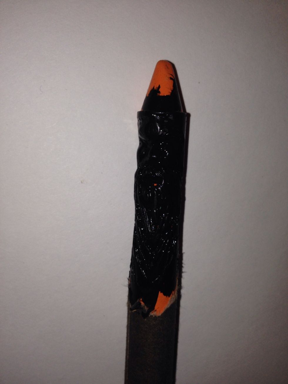 Paint over entire carved section and let dry for 10 mins