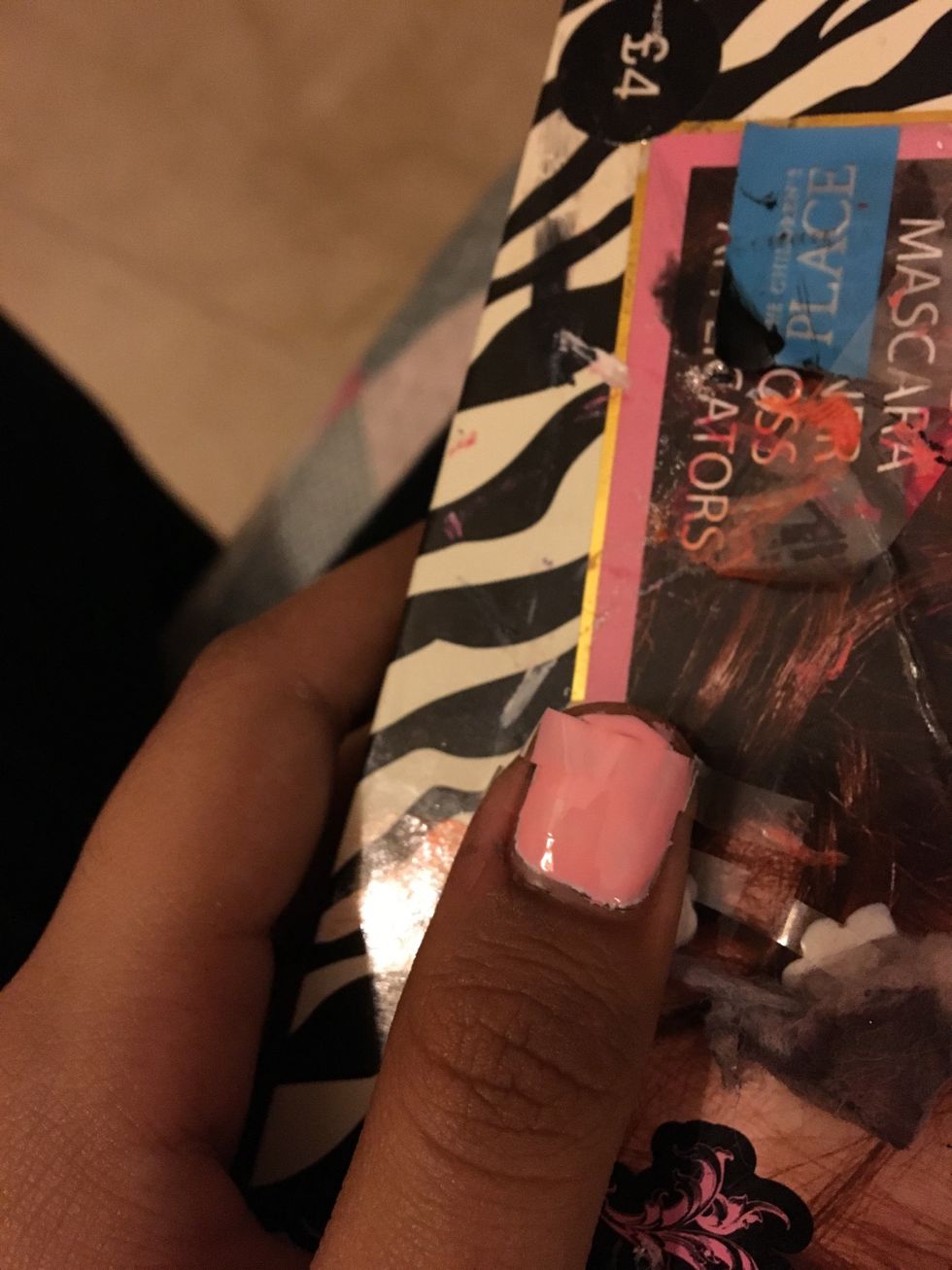 Paint over with pink