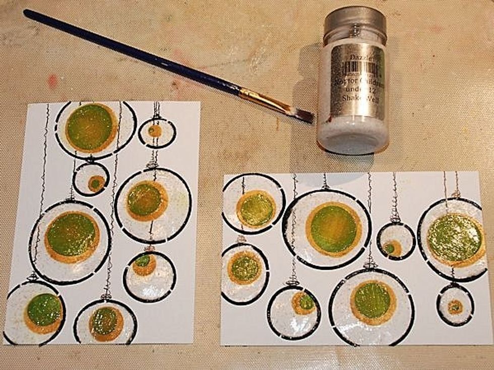 Paint the balls with a Clear Coat Dazzle.