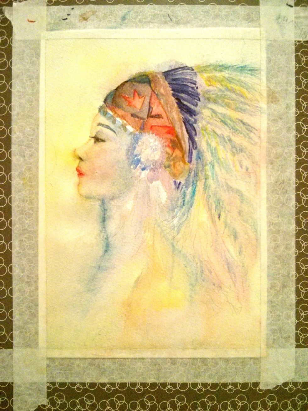 paint the face. add some red on it. pay attention to the shadow. this is for setting the different color zone on the face and prepare for the detail.