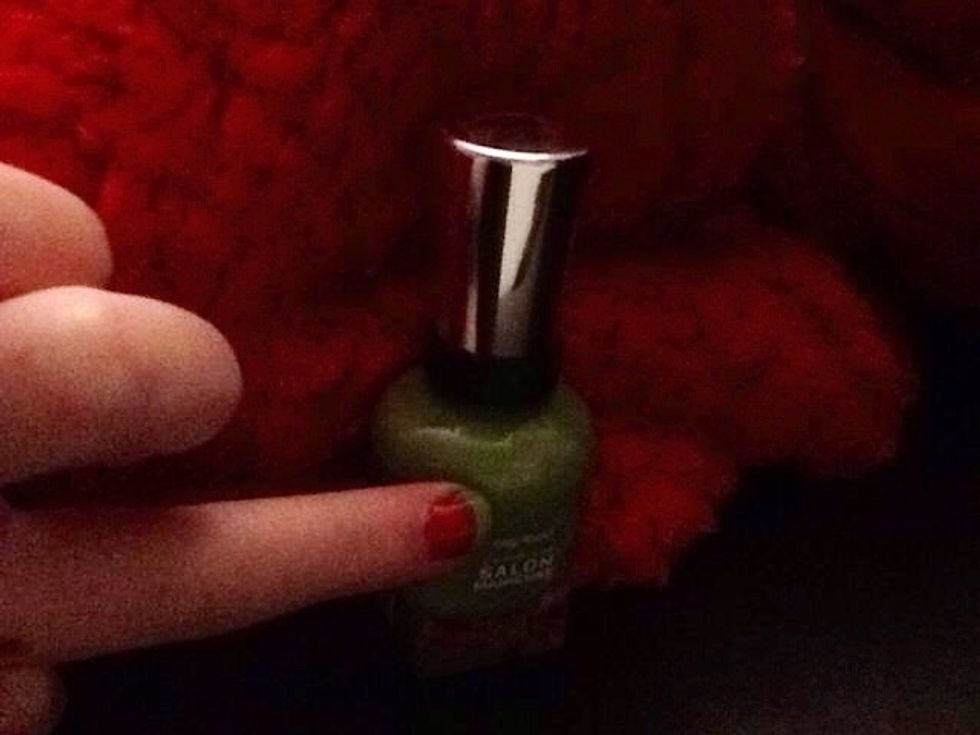 Paint the fine on with green nail polish. If you've done French manicure, this should be easy.