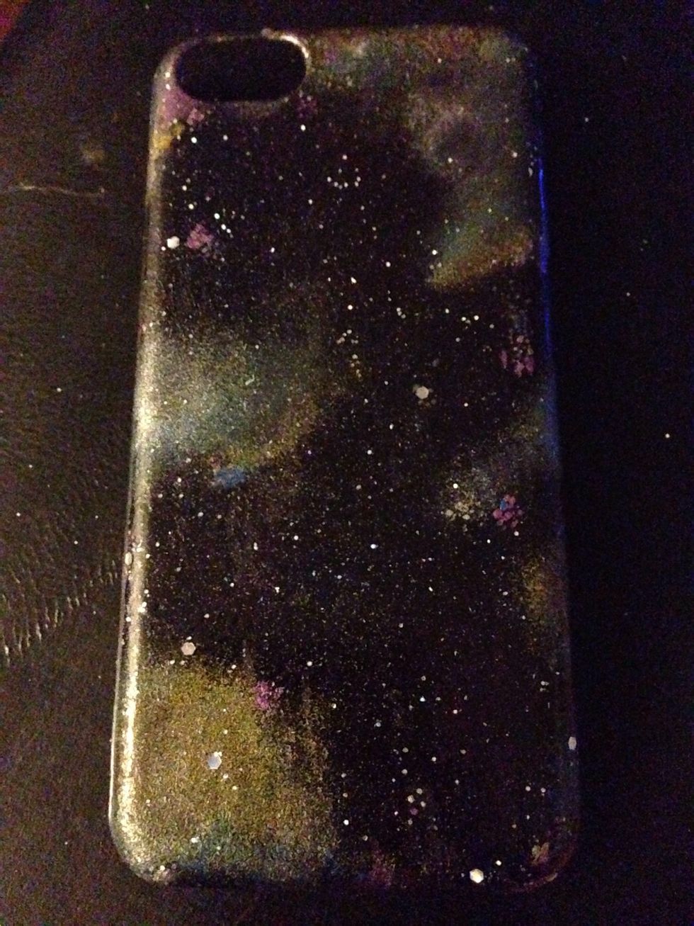 Paint the finished product with glittery nail polish. Done!