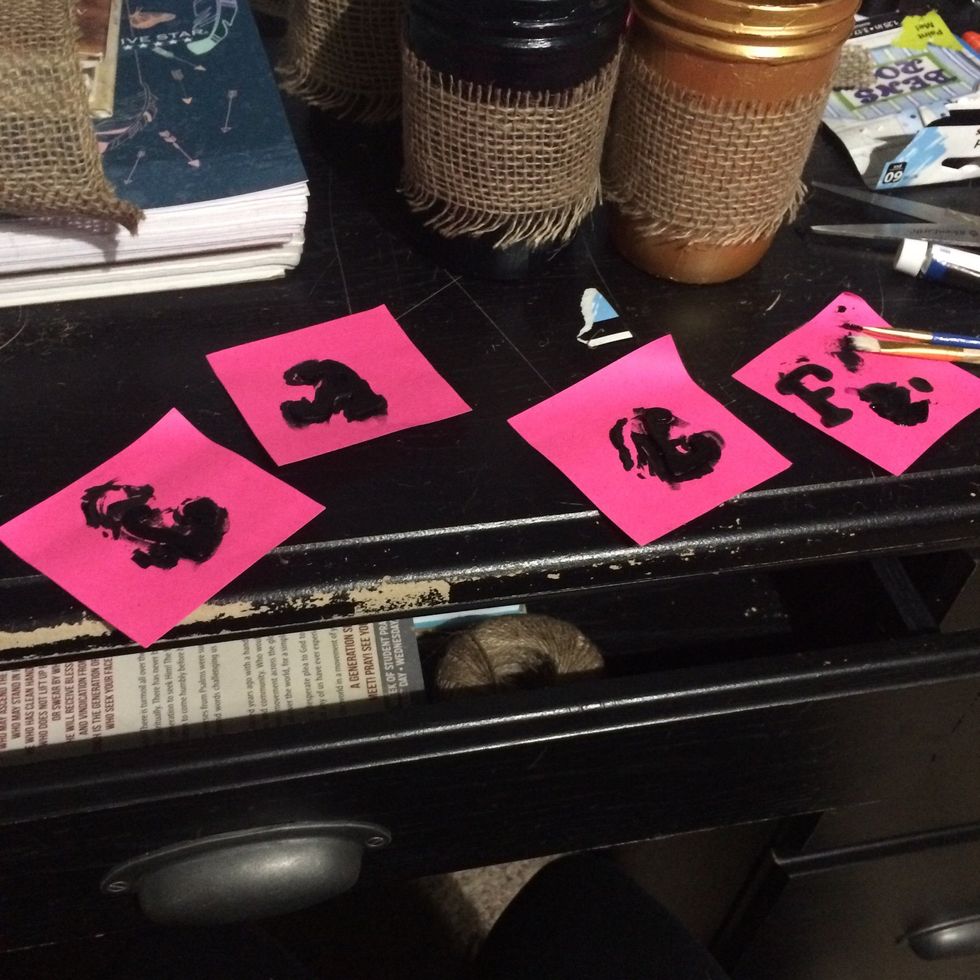 Paint the letters any color you would like